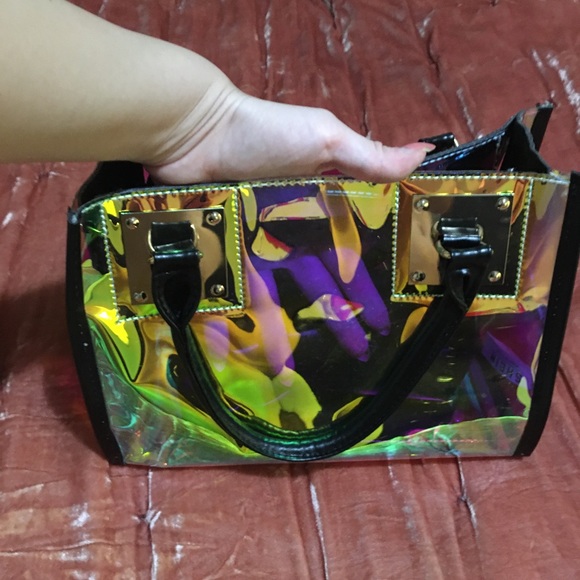 See-thru Multicolor Holographic Purse Brand New - Picture 9 of 11